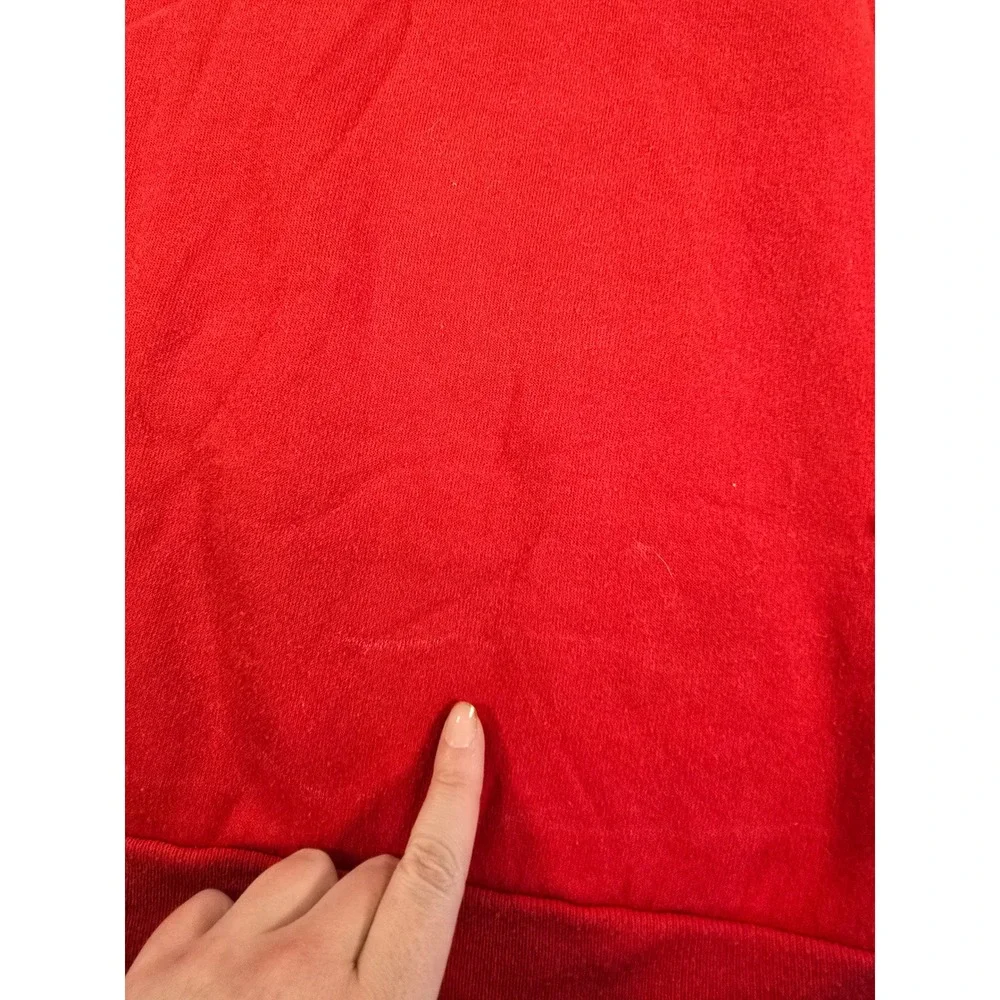 Vintage‎ Top Stitch Morning Sun Cardinal Embroidered Crewneck Sweater Red Large